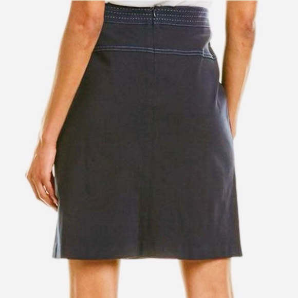 J. McLaughlin Mayer Skirt Blue SZ 6 Preppy Y2K Stretch Old Money Soccer Mom - Picture 2 of 7